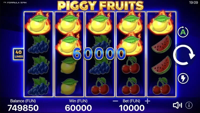 Piggy Fruits - ランダムなWildを伴うPiggy Featureによる高額賞金